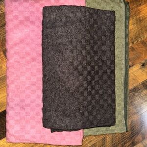 Mauve, Black, and olive Green 3d terry knit fabric 3yds (1 yd each color)